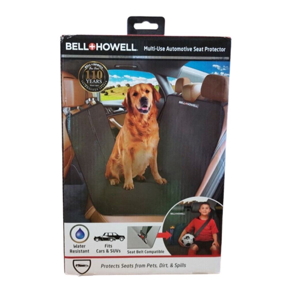 Bell & Howell Waterproof Pet Seat Cover for Car SUV Full Back Seat Protector